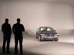 Giant shadows appraise small BMW