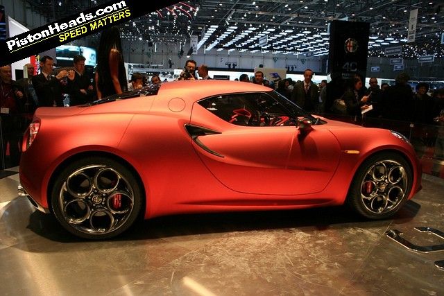 The Alfa 4C couldn't be ignored as it was surrounded all day by crowds 