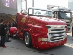 The Europeans were getting in on the madness too - Scania showed this 999hp tractor unit. Brilliant