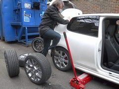 Rusty-C gets stuck in to winter wheels