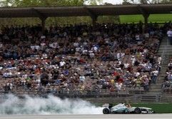 Look who's doing a burnout...
