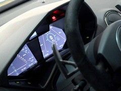 Click to enlarge Lambo's instruments influenced by fighter HUDs