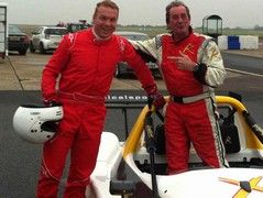 Hoy with instructor and racer Ian Flux