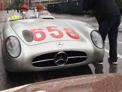 Coulthard behind Jag in another ex-Fangio car