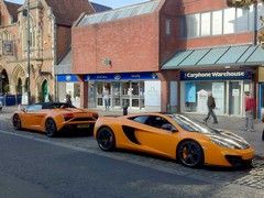 You wait for one idiot in a bright orange supercar...