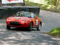 Little Mazda huffs and puffs up Wiscombe Park 