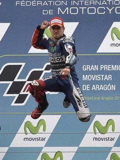 Lorenzo jumps for joy, and then some