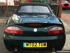 Cover the MX-5 plate and not the MG's; huh?