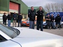 John (left) and Jim with the Mission Motorsport team