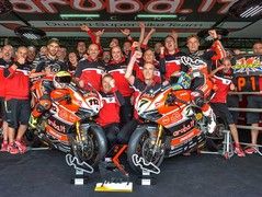 Ducati celebrates first WSB win for Panigale