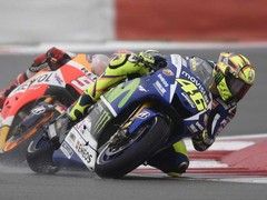 Rossi shone in the wet conditions...