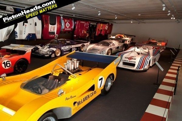 Some racing cars on display...