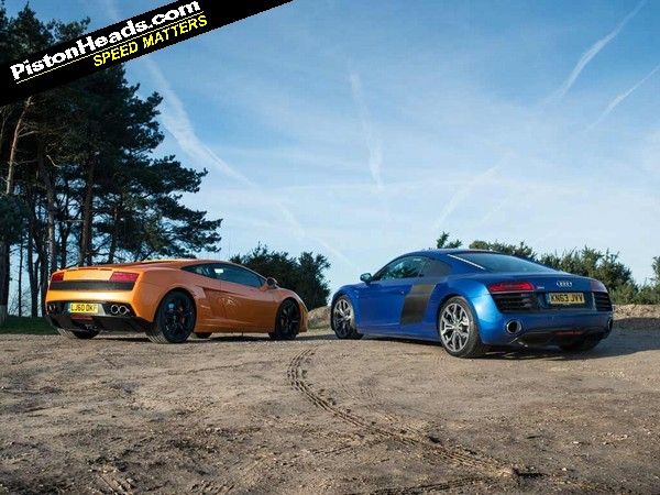 Lamborghini Gallardo vs Audi R8 V10: Blood Bros | PistonHeads UK